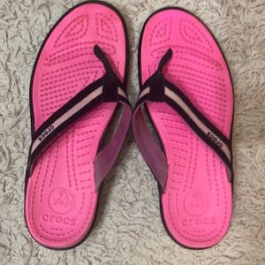 Croc flip flops